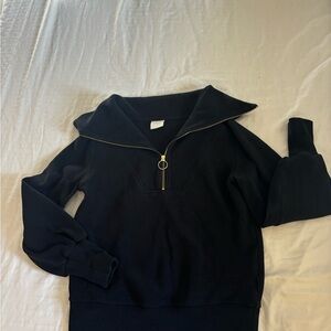 Varley Black Half-Zip Sweater